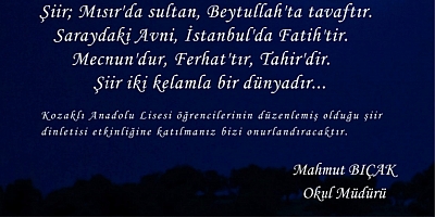 ŞİİR AKŞAMINA DAVETLİSİNİZ